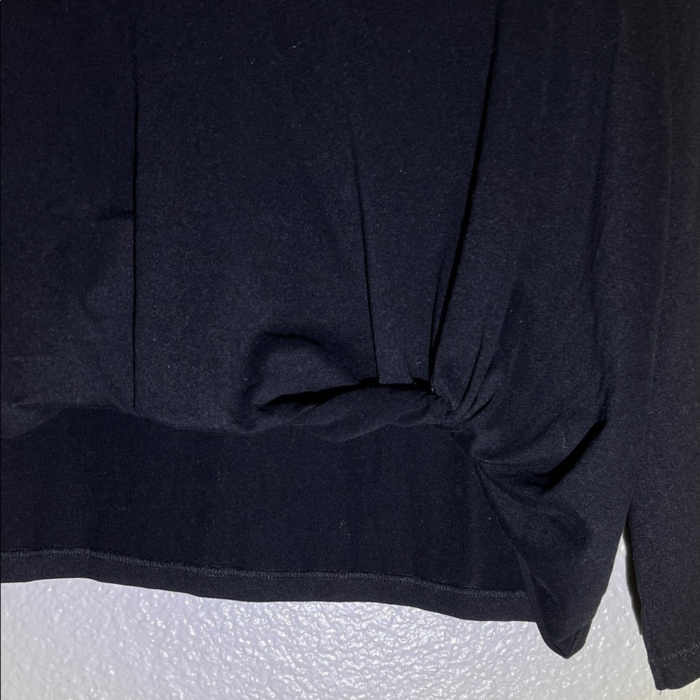 All Saints Black Long Sleeve Top with Knot Detail - Picture 3 of 12